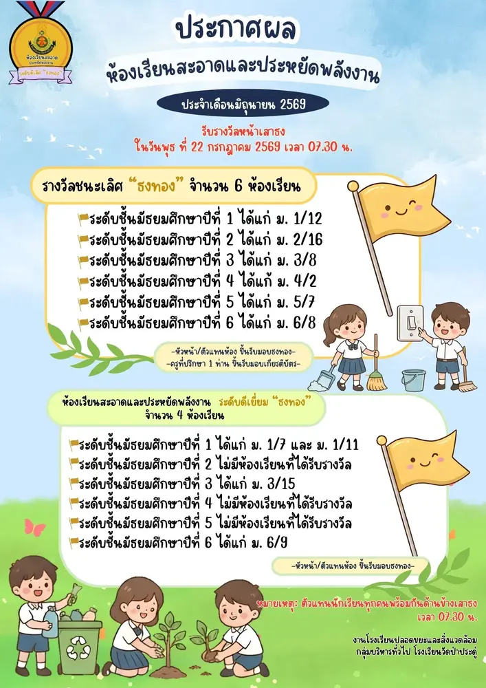 7.22.69 ห้องเรียนสะอาด